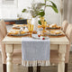 Stonewash Blue Woven Table Runner 15x72