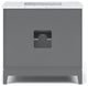 Elizabeth 36" Single Sink Carrara White Marble Vanity, Cashmere Gray