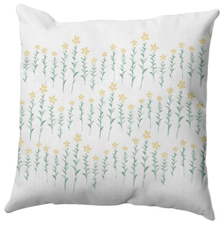 Periwinkle Stripe Outdoor Pillow, Yellow, 20"x20"