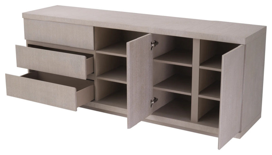 Washed Oak Modern Dresser, Eichholtz Crosby