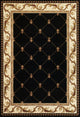 Corinthian 5321 Black Fleur-De-Lis Rug, 7'7"x10'10"