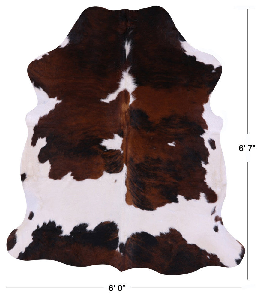 6' 7" X 6' 0" Natural Cowhide Rug C2401