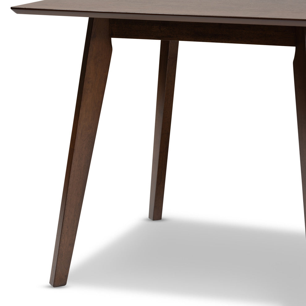 Pernille Modern Transitional Walnut Finished Square Wood Dining Table
