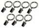 Versailles Clip Rings for 16/19mm Rods, Set of 7 Brushed Nickel