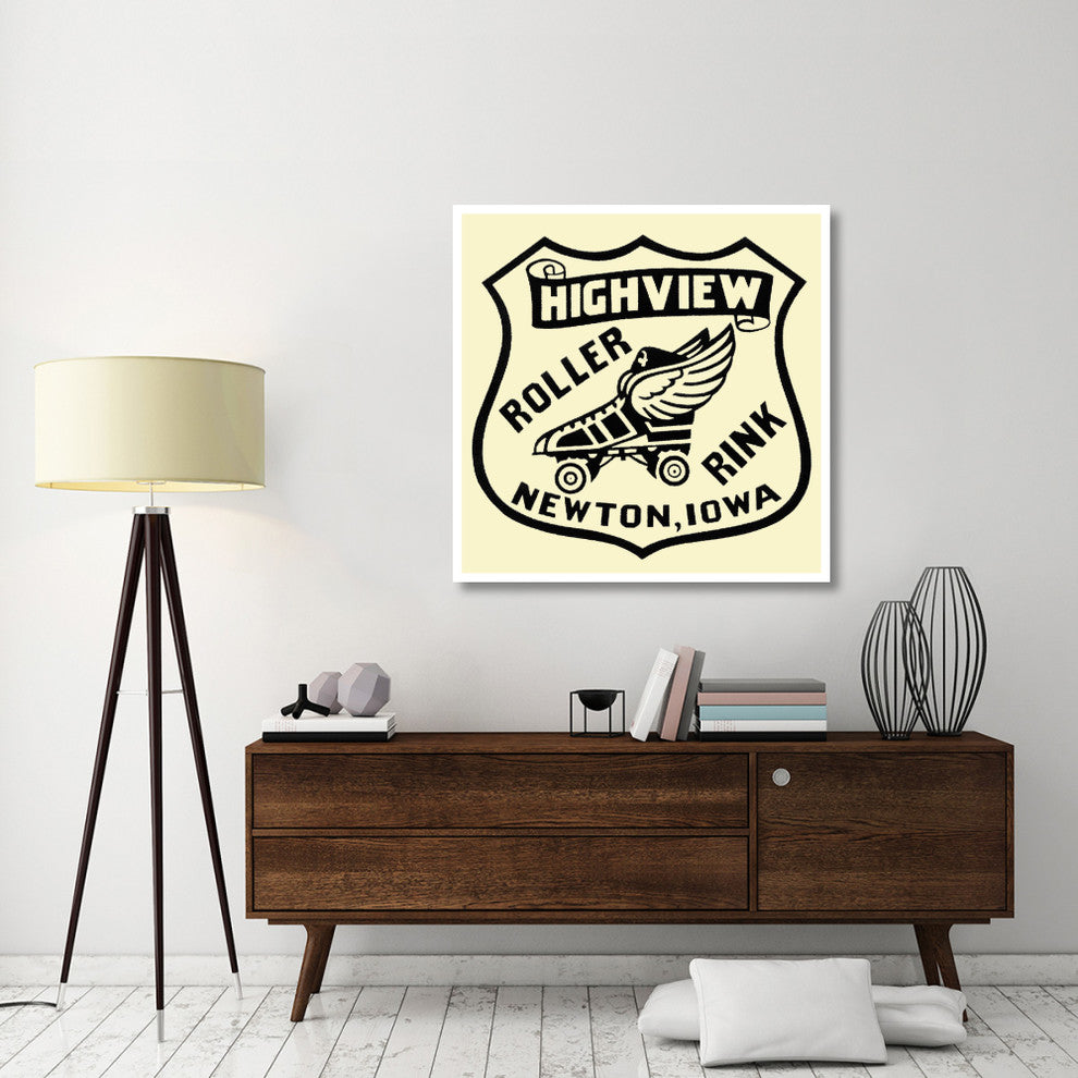 "Highview Roller Rink" Digital Paper Print by Retrorollers, 42"x42"
