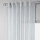 Solid FauxLinen Sheer Curtain, Single Panel, Aspen White, 50"x108"
