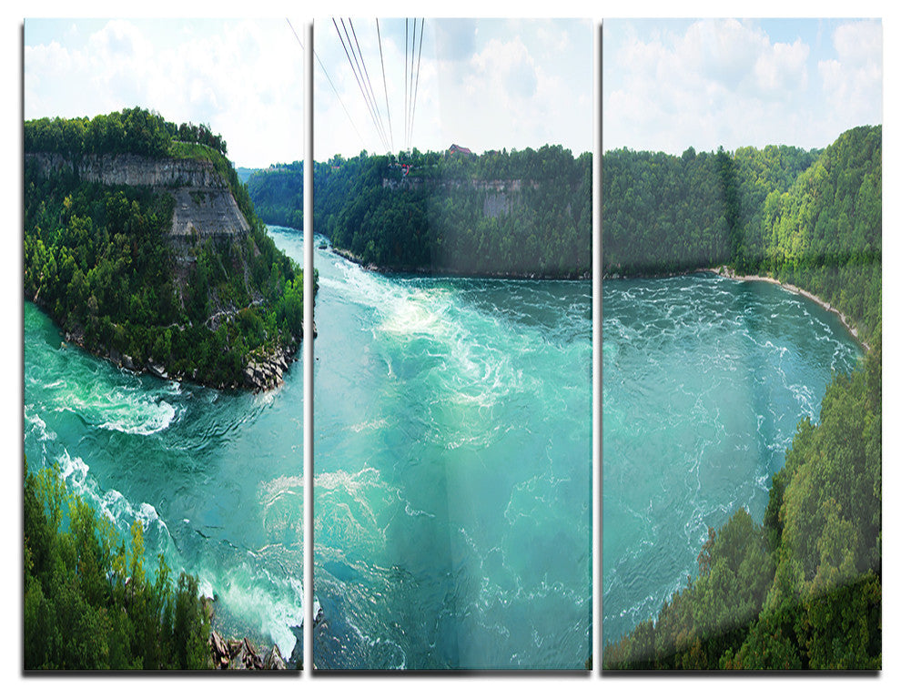 "Whirlpool Rapids" Photo Metal Wall Art, 3 Panels, 36"x28"