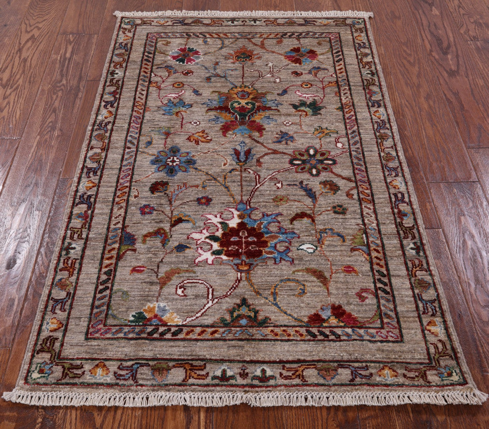 Hand-Knotted Persian Tabriz Wool Rug 2' 8" X 4' 3" Q8416