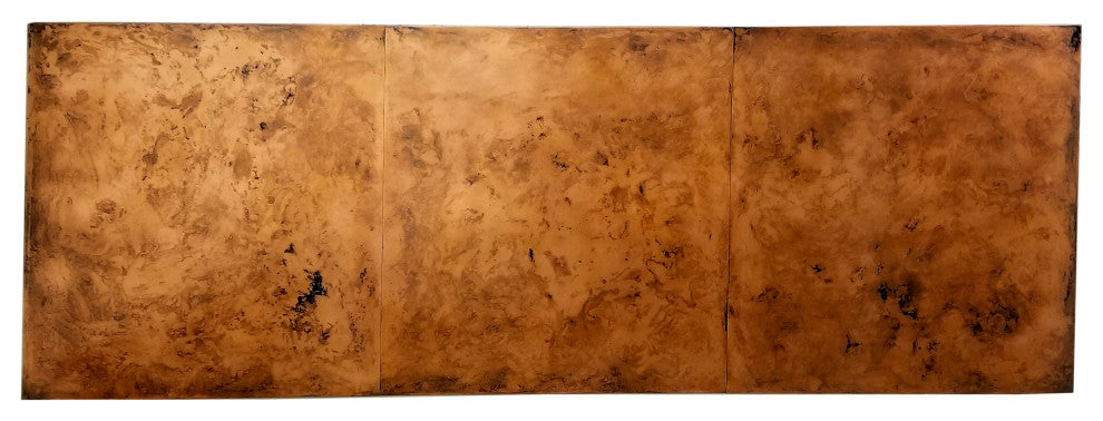 Smoothed Aged Copper Panel King Headboard