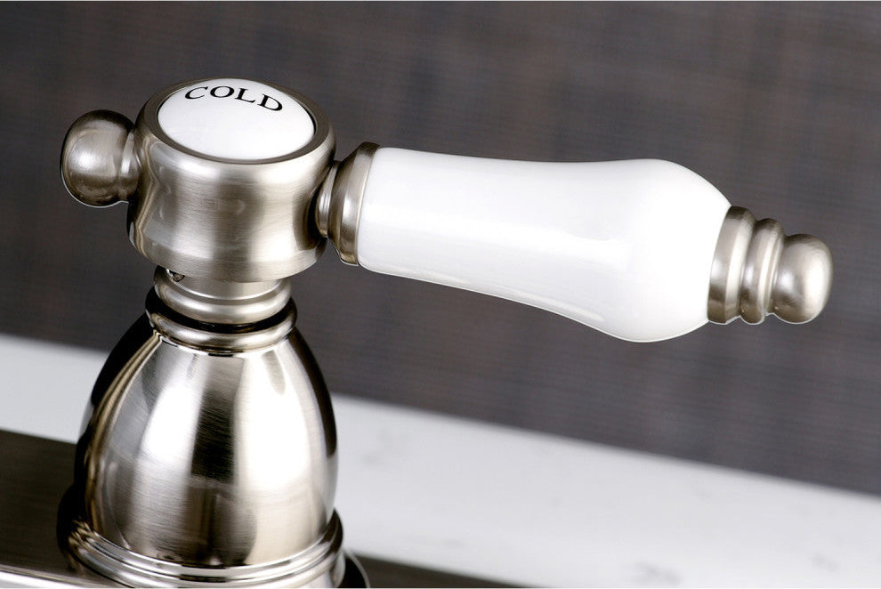 Kingston Brass 4" Centerset Bar Faucet, Brushed Nickel