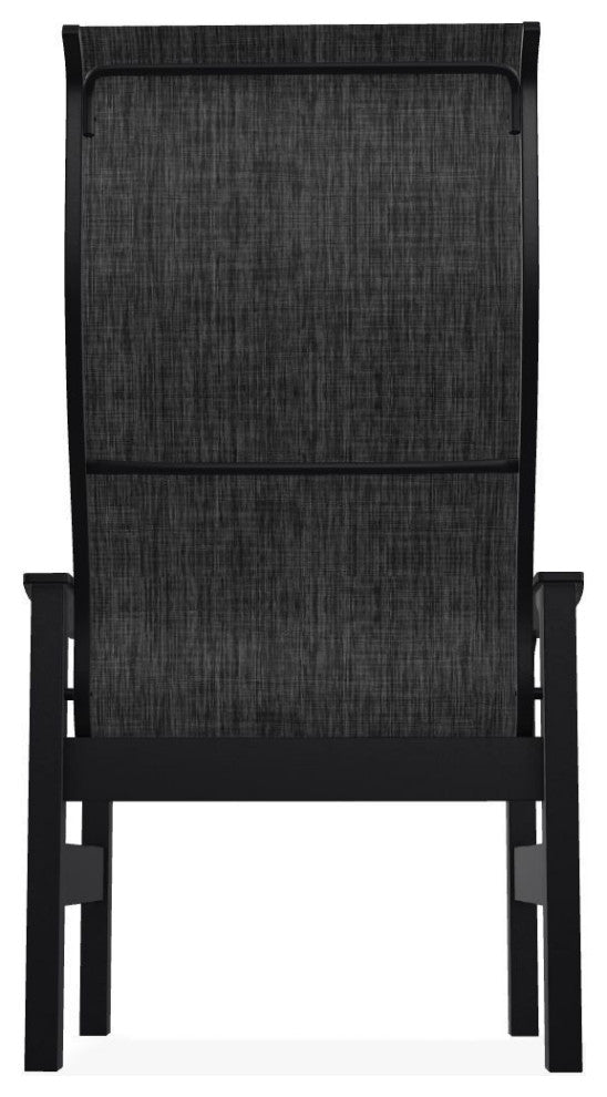 Leeward Sling Outdoor Supreme Armchair, Augustine Shadow/Black