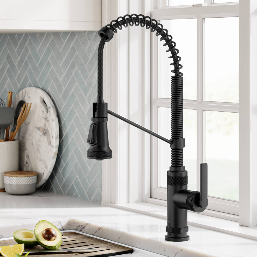 KRAUS Allyn Commercial Style 2-Function 1-Handle Pull Down Kitchen Faucet MB