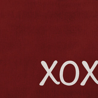 XOXO Valentines Decorative Throw Pillow, Maroon, 18"x18"