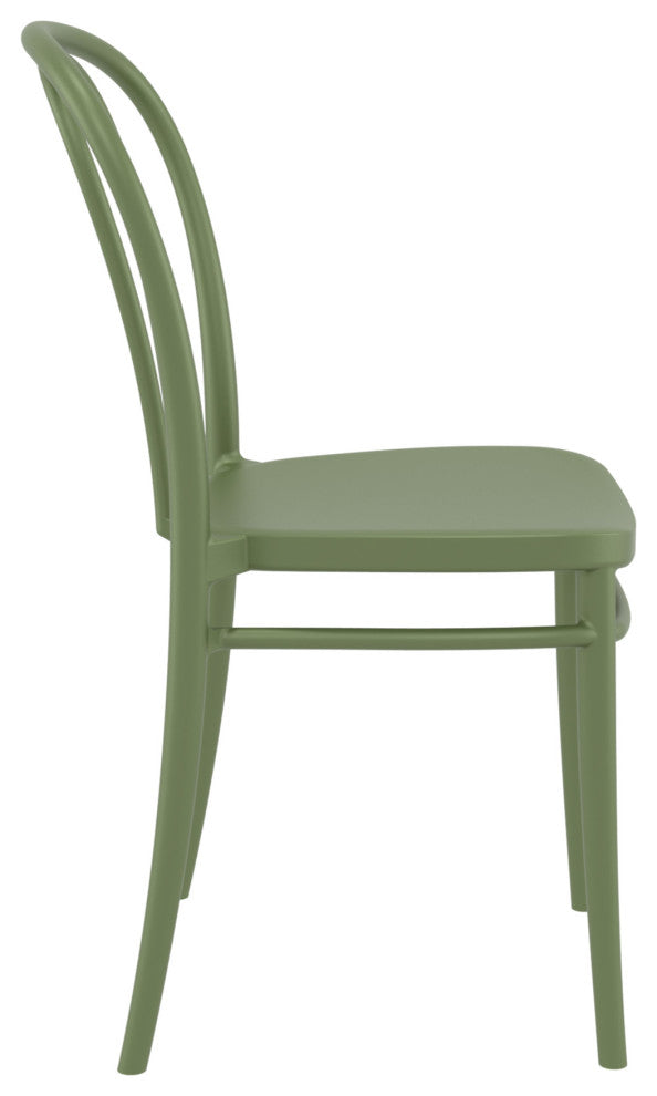 Victor Resin Outdoor Chair Olive Green, Set of 2