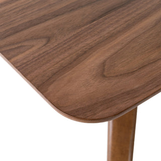 GDF Studio 5-Piece Adelade Brown Leather Wood Curved Leg Dining Set