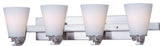 Maxim 9014 Conical 26"W Bath Light - Satin Nickel / Satin White Glass