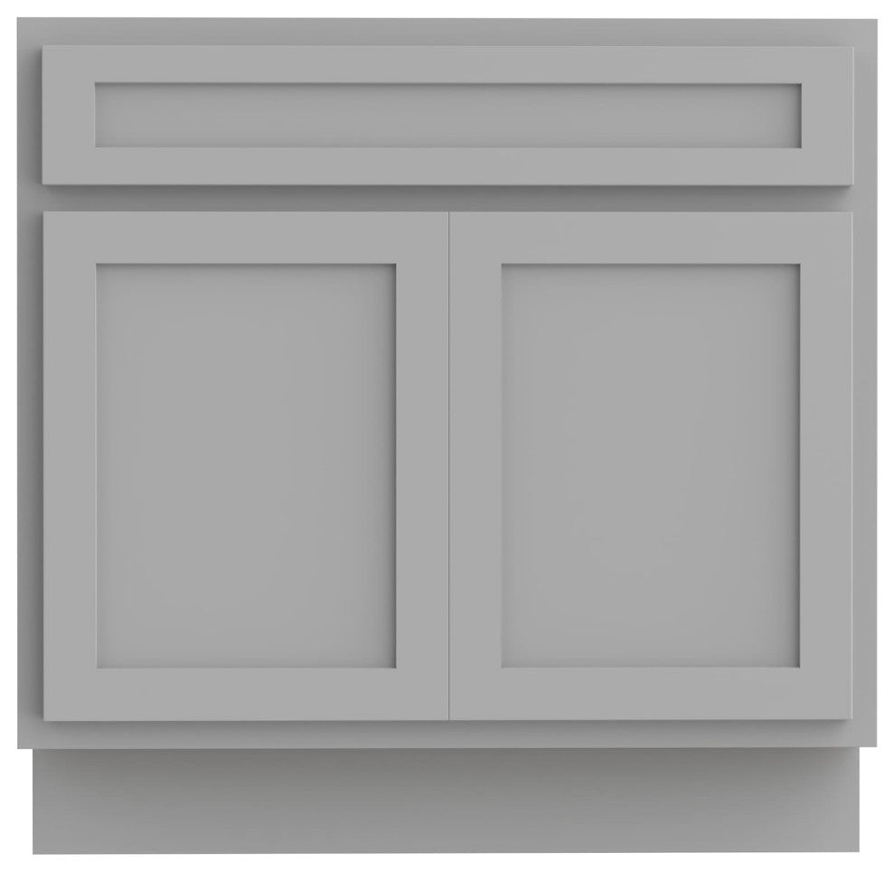 Vanity Art Vanity Base Cabinet, No Top, 33", Gray