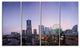 Minato Mirai Yokohama at Twilight, Cityscape Canvas Art Print, 48"x28", 4 Panels