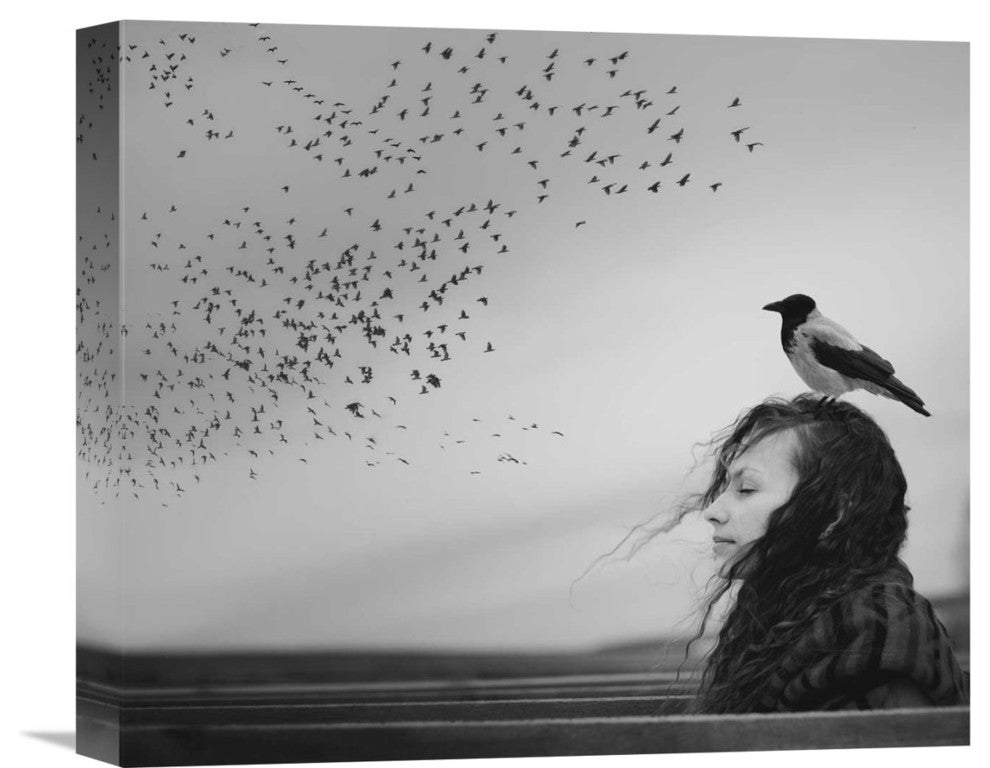 "Thoughts" Stretched Canvas Giclee by Tatiana Koshutina, 16x14"