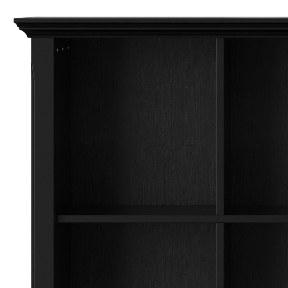 Acadian SOLID WOOD 8 Cube Storage Sofa Table, Black