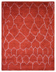 HAND KNOTTED LOOM SILK ECO-FRIENDLY RUG-5'x8',Rectangle,Red White,Contempor