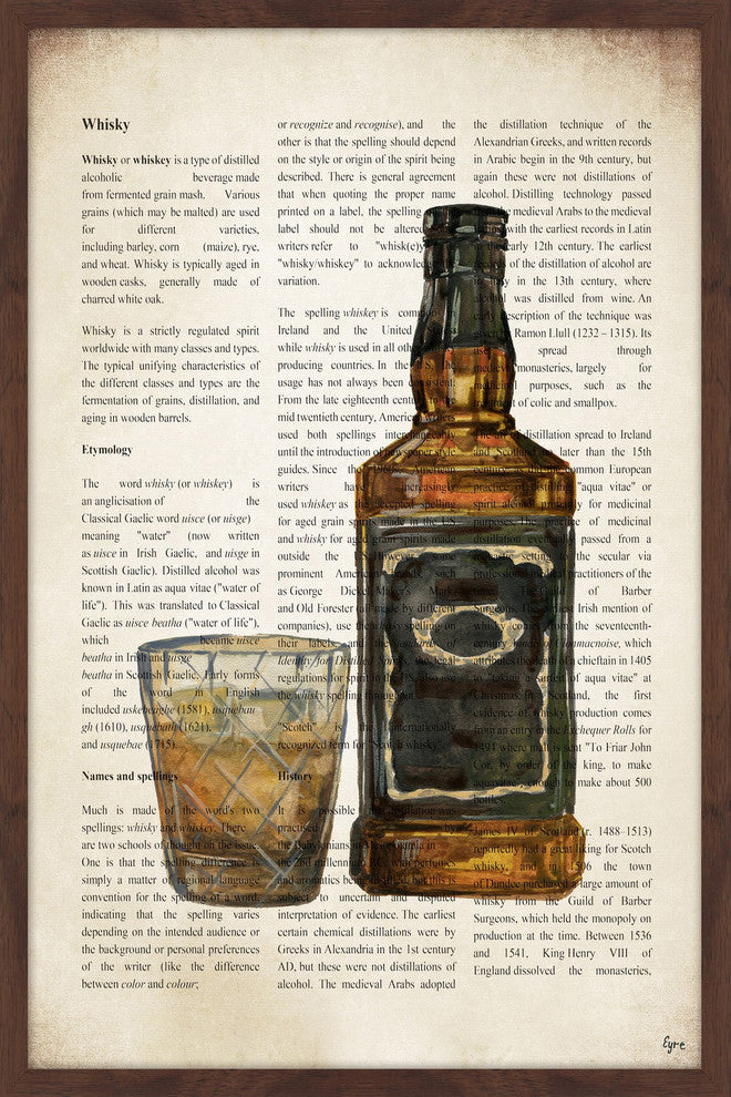 "Whisky History" Framed Painting Print, 24"x36"