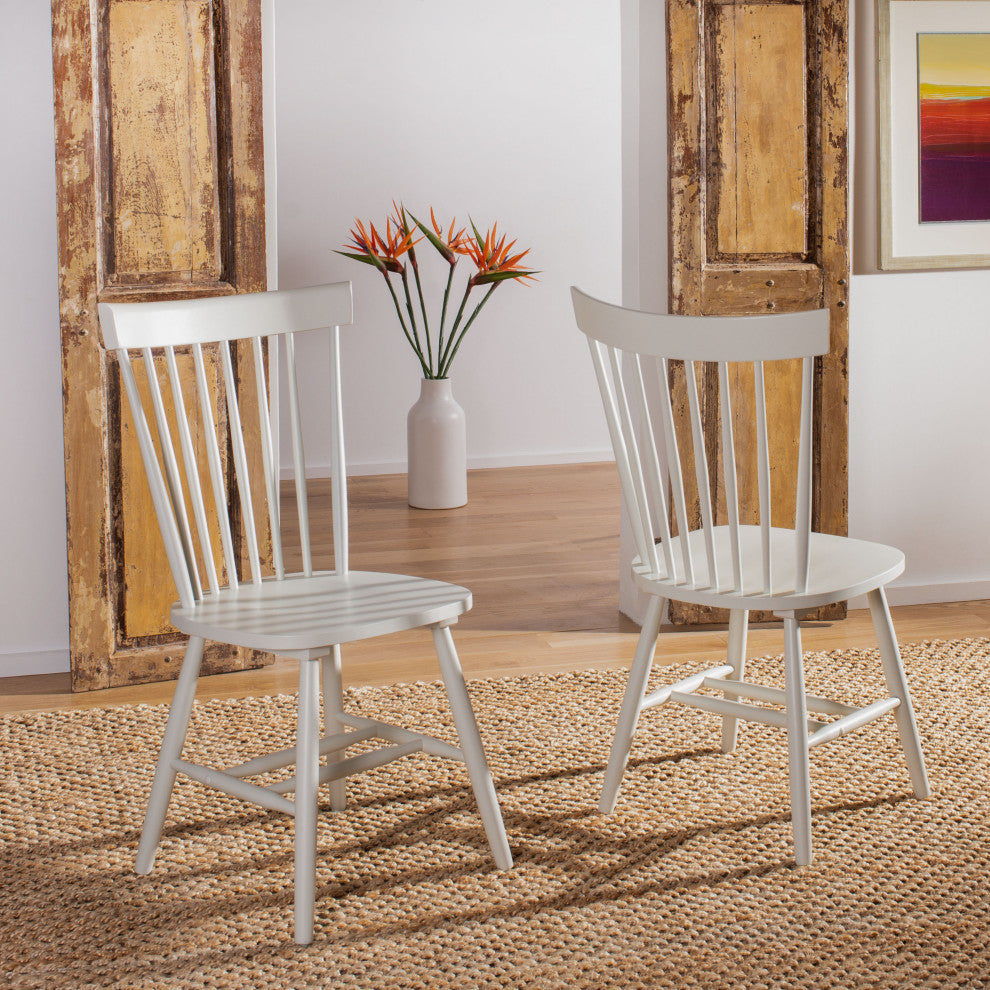 Safavieh Parker Spindle Dining Chair, Set of 2, Off-White