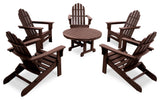 Cape Cod 6-Piece Folding Adirondack Conversation Set, Vintage Lantern