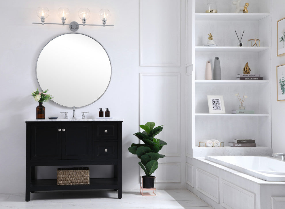 Elegant Lighting LD2322 Collier 4 Light 38"W Vanity Light - Chrome