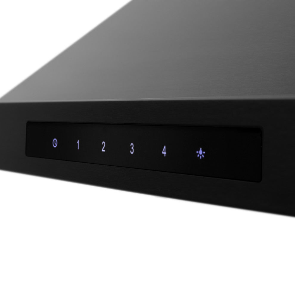 ZLINE 30" Range Hood, Black Stainless Steel With Set of 2 Charcoal Filters