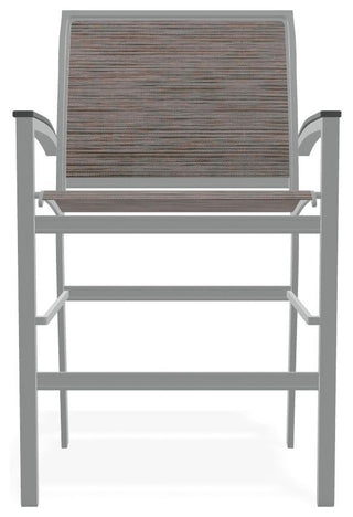 Bazza Sling Balcony Height Stackable Outdoor Stool, James/Graphite