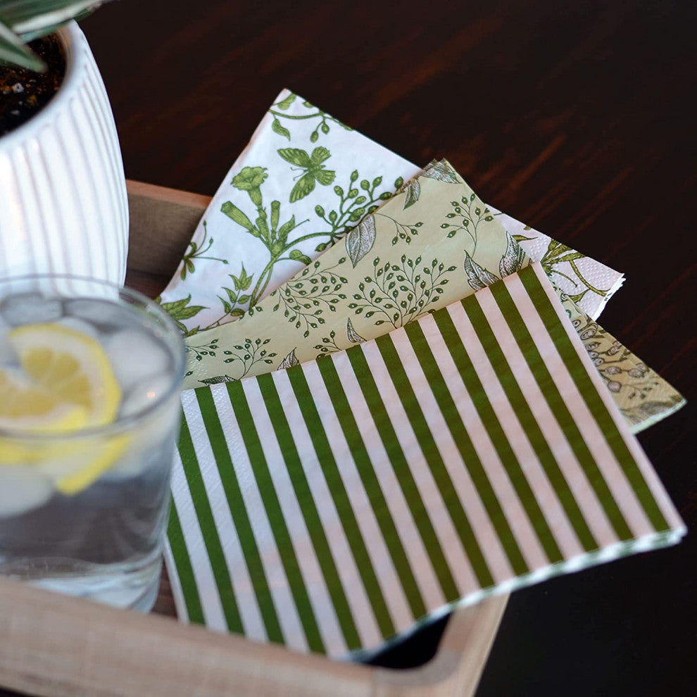 60 Count Green Garden Napkins