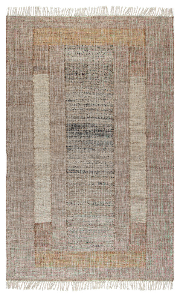 5' x 8' Tillamook Natural and Multicolor Geo Flatweave Area Rug