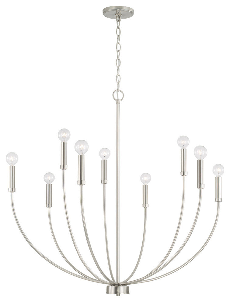 Capital Lighting 452191 Ansley 9 Light 35"W Taper Candle Style - Matte Black