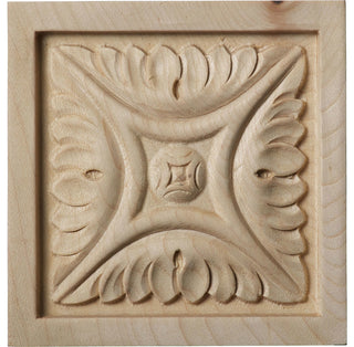 3 1/2"W x 3 1/2"H x 3/4"D Medium Middlesbrough Rosette, Cherry