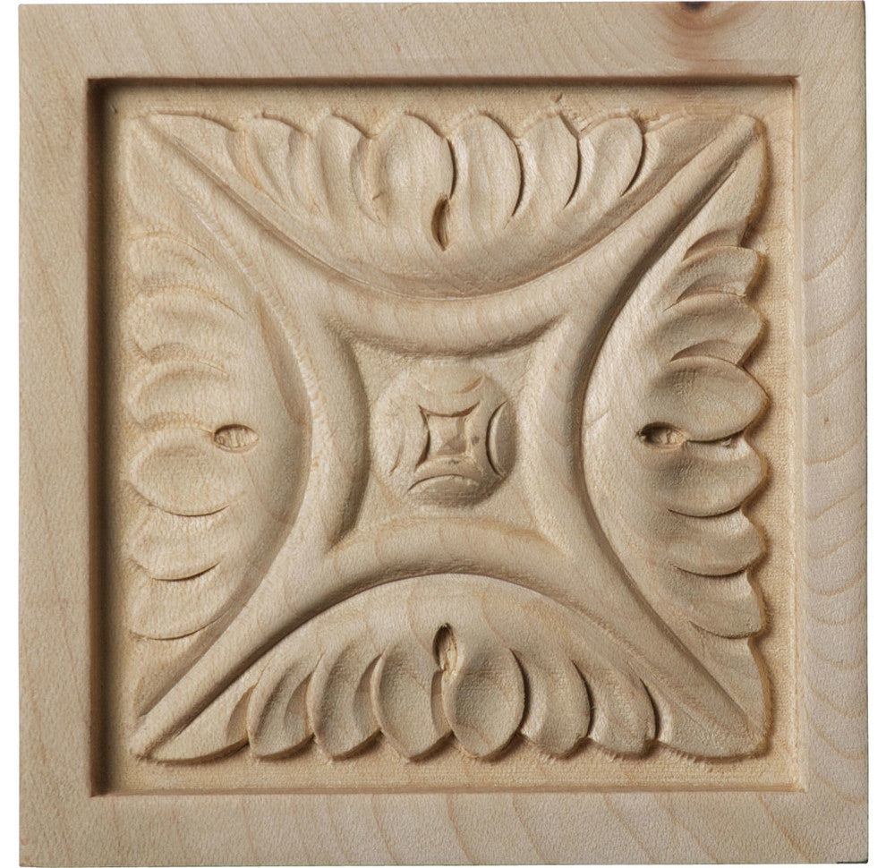 3 1/2"W x 3 1/2"H x 3/4"D Medium Middlesbrough Rosette, Cherry
