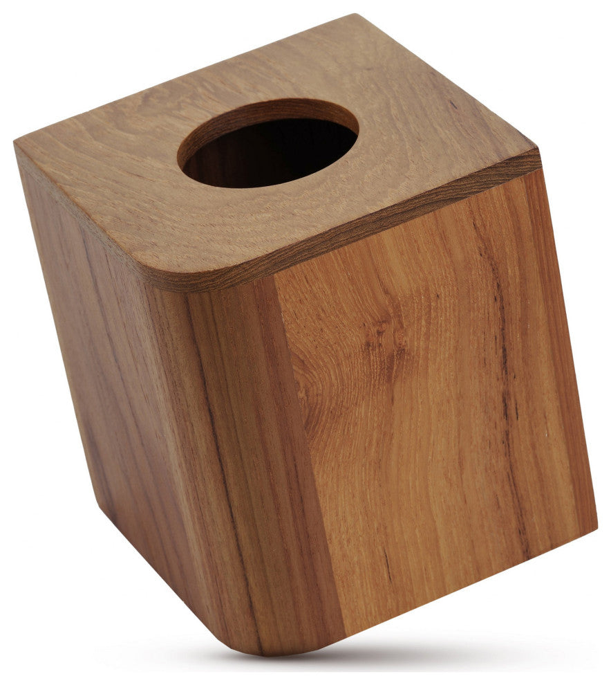 Designer Genuine Teak Tissue Box Cover