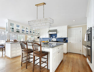 Elegant Lighting 1780G37 Emilia 6 Light 37"W Crystal Linear - Chrome