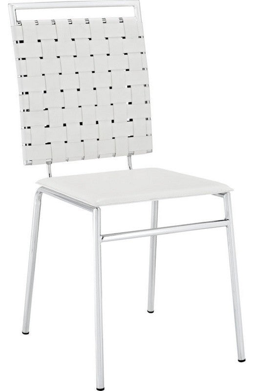 Modern White Fuse Dining Side Chair