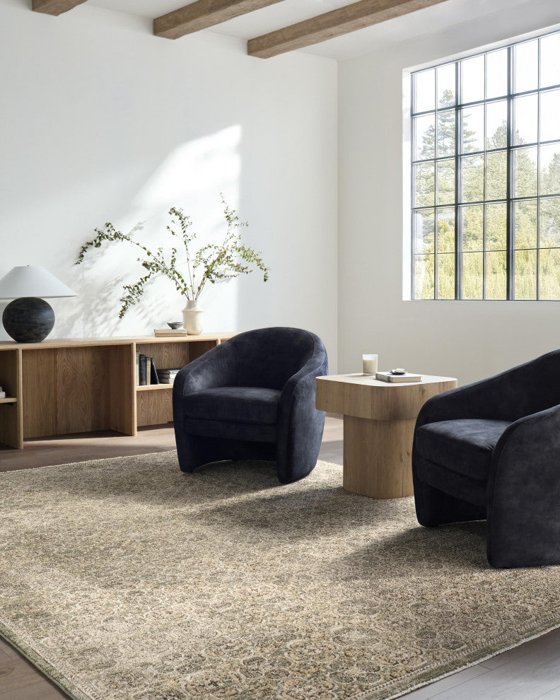 Galey Alix x Livabliss Myrtle Avenue GAMY-2301 Area Rug, Olive, 5'3" x 7'7"