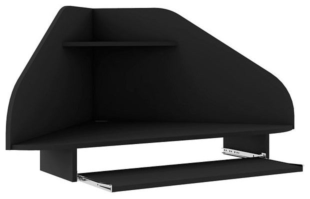 Bradley Floating 2-Piece Cubicle Section Desk Black