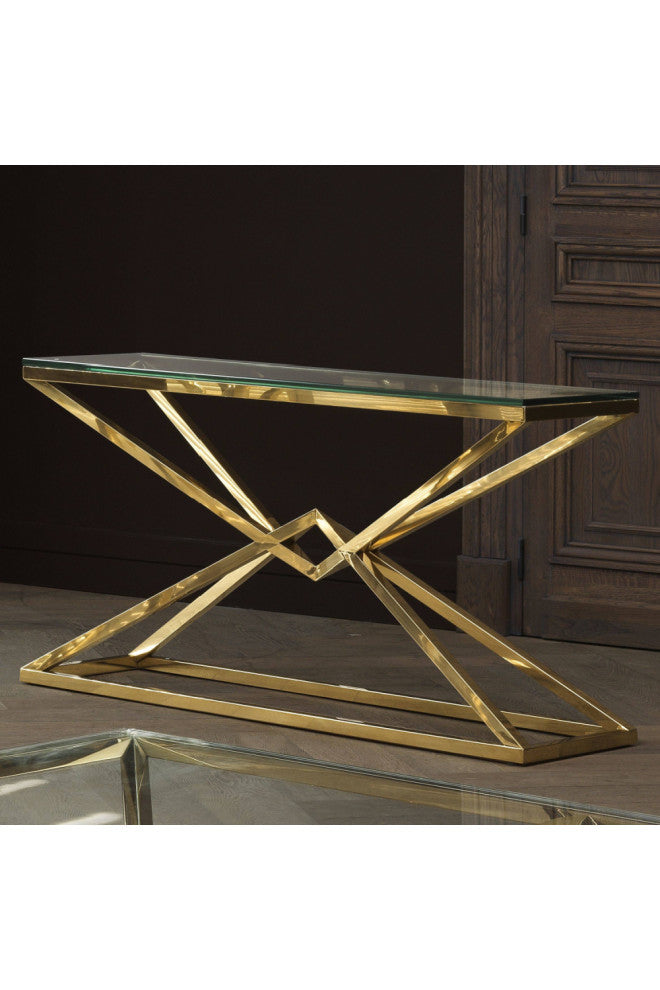 Brass Crossed-Leg Console Table | Eichholtz Connor L