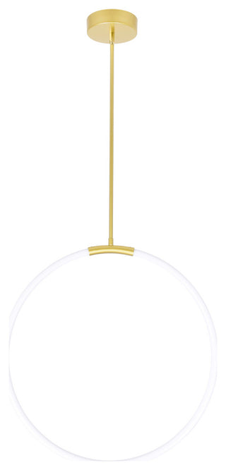 Hoops 1 Light LED Chandelier With Satin Gold Finish