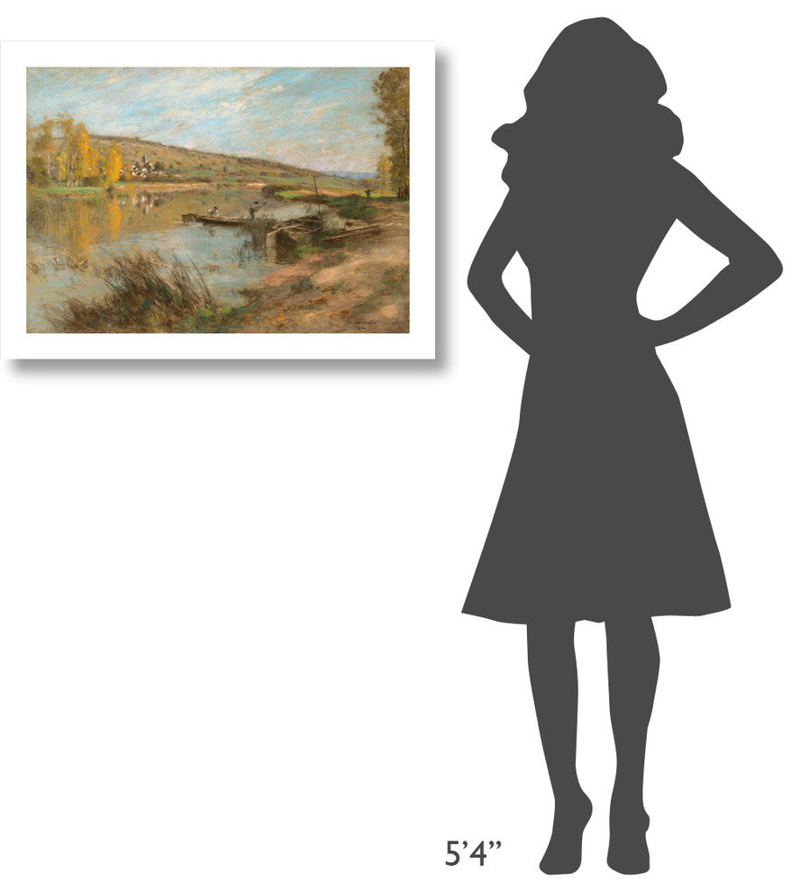 "River Marne at Chartere (Quai au Sable, Charteves), 1904" Paper Art, 32"x23"