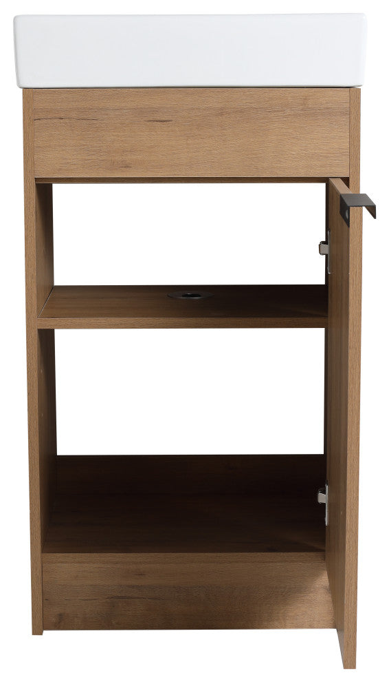BNK Freestanding Bathroom Vanity 18 Inch with Adjustable Shelf,18x15