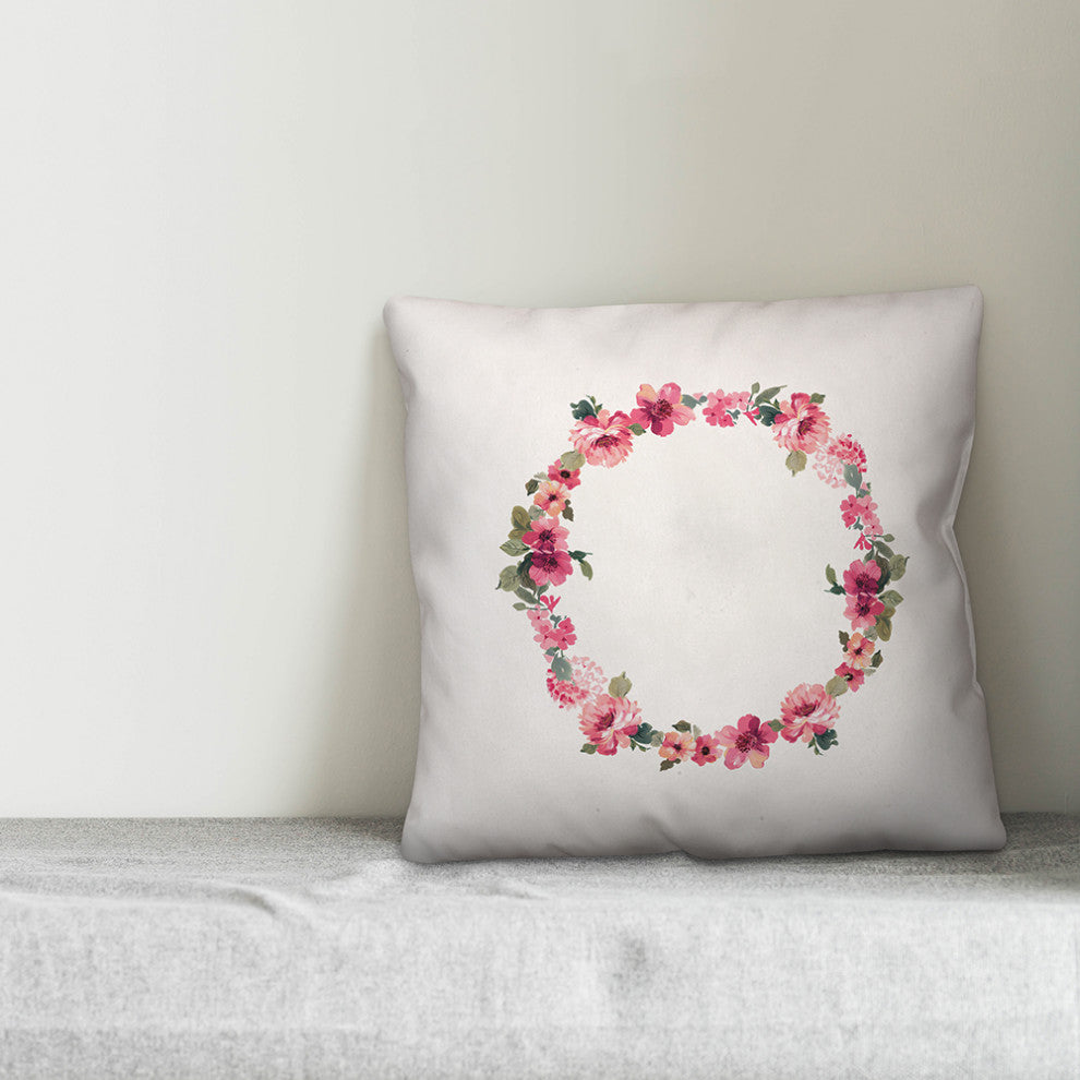 Floral Pattern Monogram - O 18x18 Indoor / Outdoor Pillow