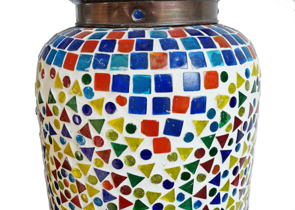 Mosaic Colorful Pendant Lantern