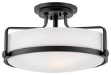 Hinkley Lighting 3643 Harper 3 Light 18"W Semi-Flush Bowl Ceiling - Black