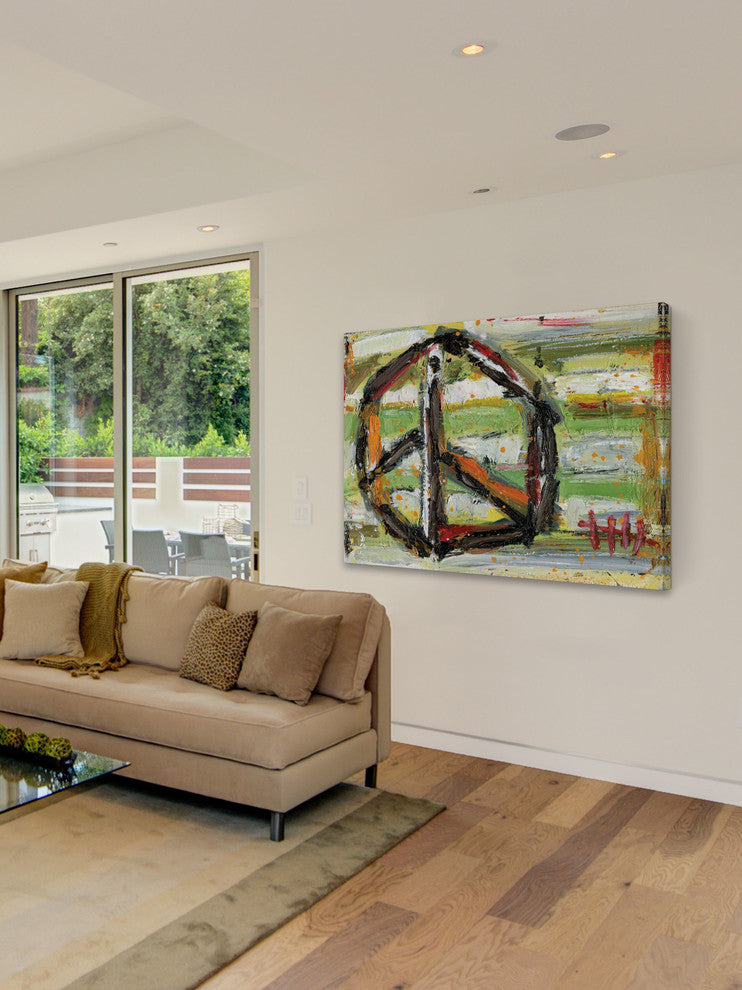 "Green Peace" Painting Print on Canvas by Tori Campisi