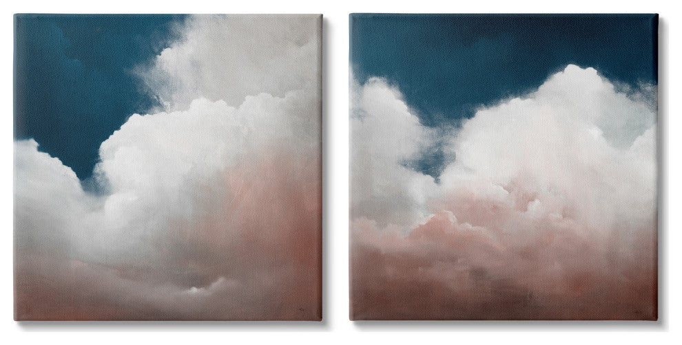 Flullfy Clouds Deep Blue Sky,17 x 17